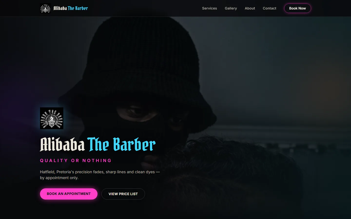 Alibaba The Barber homepage