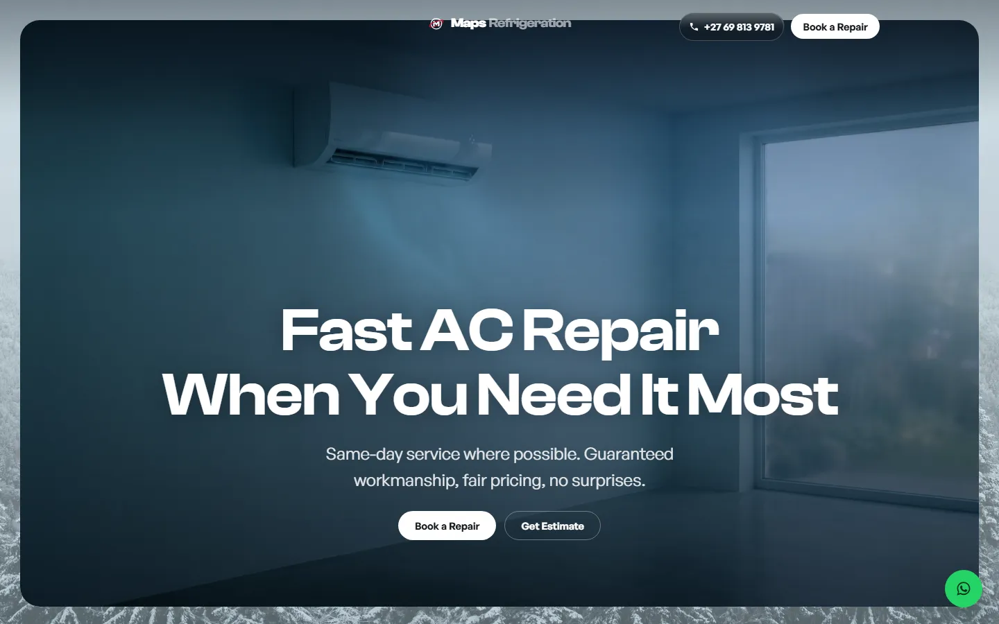 Maps Refrigeration & Air Conditioning website