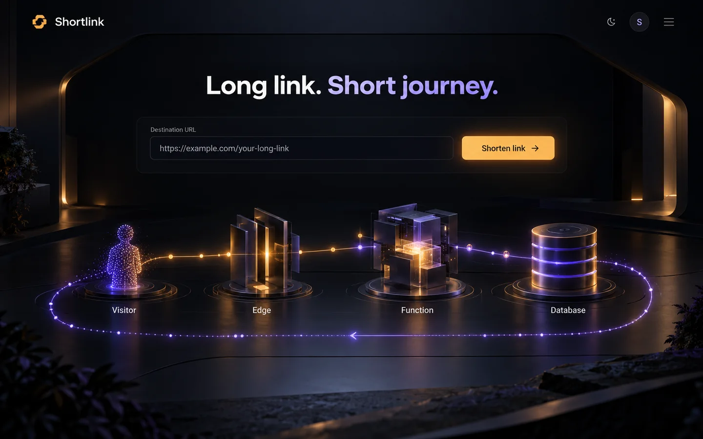 Serverless URL platform screenshot